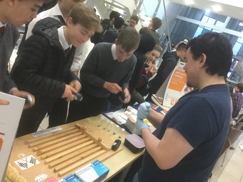 A Level students participating in the CITER maggot racing activity