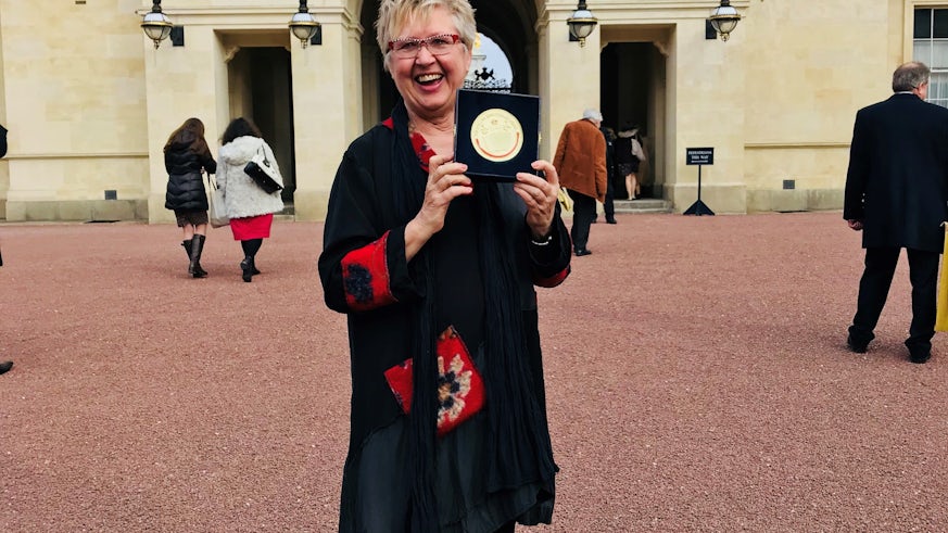 Dr Maggie Woodhouse at Buckingham Palace
