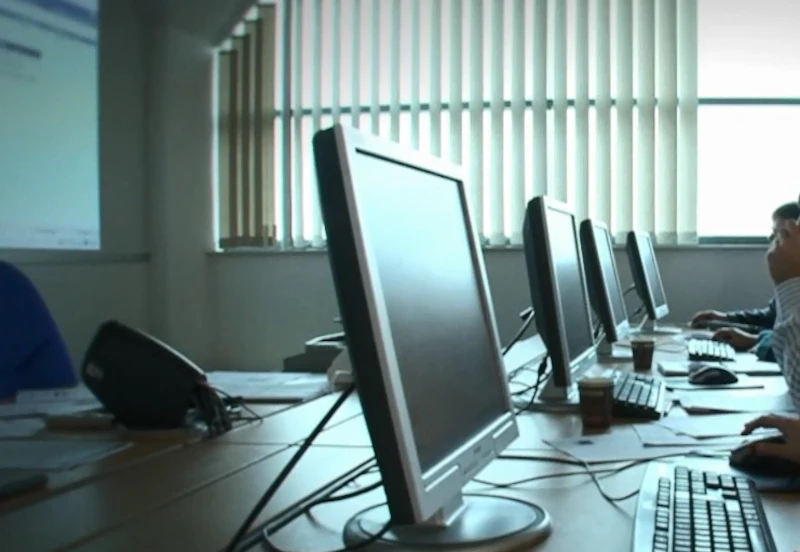Training rooms with PCs on desks