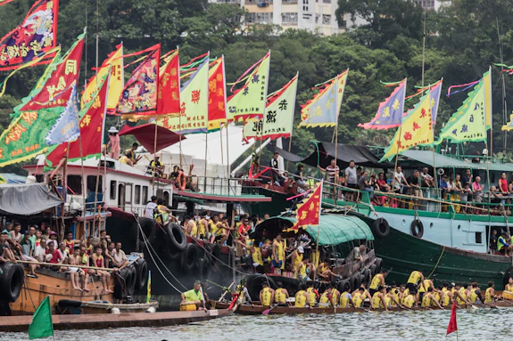 Boats at Dragon Boat Festival, China