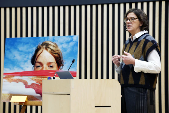 Professor Jacky Boivin giving a speech at the Women’s Health Research Wales launch