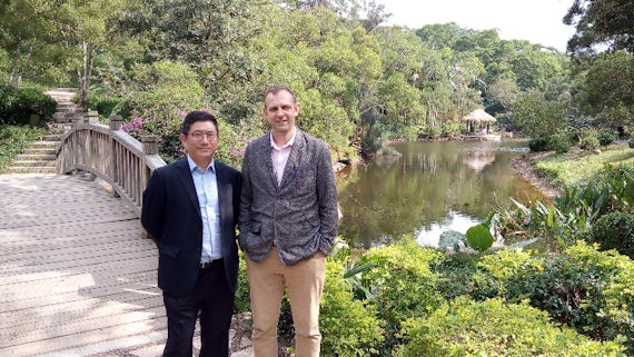 Professor Xu Ke and Professor Radchenko at Xiamen University Campus