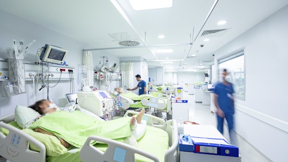 Stock image of intensive care