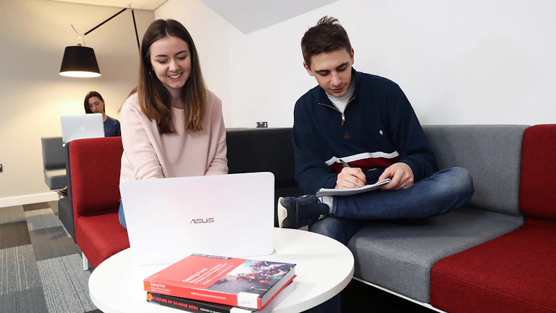 Two Central Square has quiet study rooms and social areas to study with friends. 