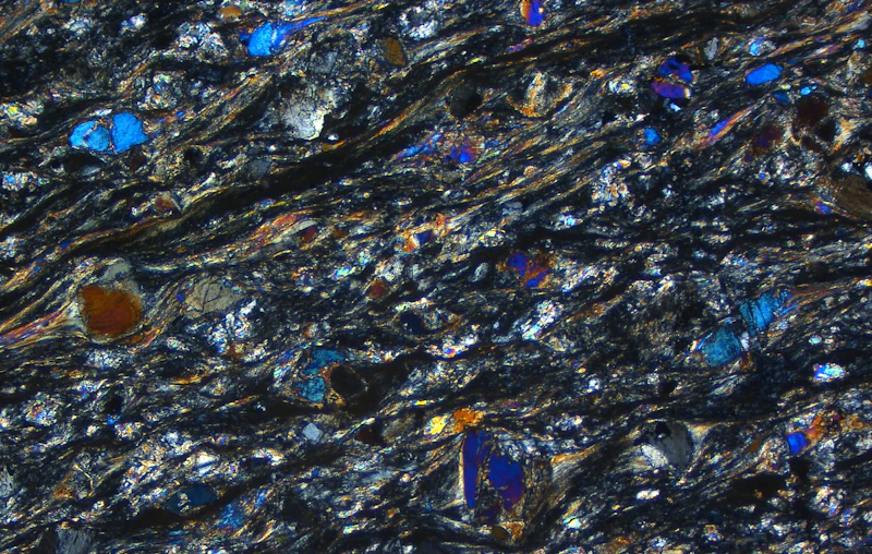Shear zone on the microscale