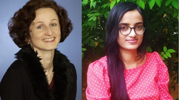 Merged portraits of Dr Lisa El Refaie & Amrutha Mohan