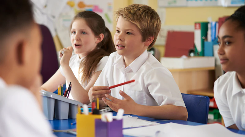 School pupils in class