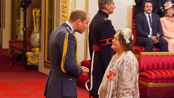 Professor Helen Houston awarded MBE by Prince William